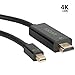 UVOOI 4K Mini DisplayPort to HDMI Cable 6FT 2-Pack, Mini DP to HDMI Cable Adapter (4K@30Hz, 2K@60Hz, 1080P@120Hz) Compatible with Thunderbolt 2, MacBook Air/Pro, Surface Pro/Dock, Projector, Monitor