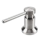 Sink Soap Dispenser Built in Hand Sink Pump 304 Stainless Steel - Brushed, Large Capacity 17 OZ Bottle, Countertop Thick Deck Installation, Well Built and Sturdy with a 5 Years Warranty