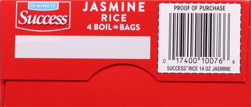 SUCCESS BOIL-IN-BAG RICE, THAI JASMINE RICE, QUICK RICE MEALS, 14-OUNCE BOX