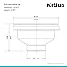 Kraus Kitchen Sink Strainer for 3.5-Inch Drain Openings in Black, PST1-BL