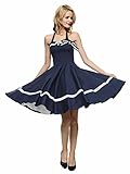 Maggie Tang Women's 1950s Halter Vintage Rockabilly Dress