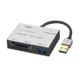 XQD Card Reader, ONTEN USB 3.0 SD XQD Card Reader, Aluminum Alloy Flash Memory Card Reader for Sony G Series, Lexar USB Mark Card, Support Windows/Mac OS System (Silver)