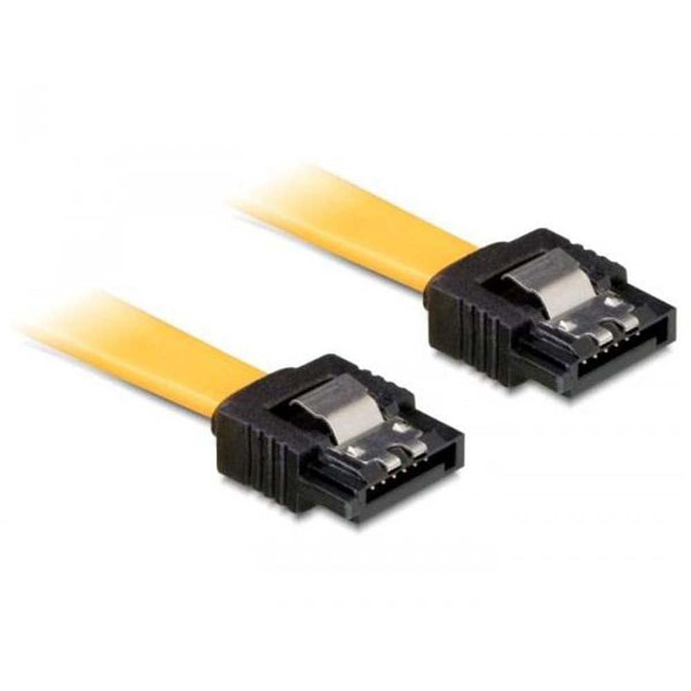 DeLock 6Gb/s SATA Cable Straight/Straight Metal yellow 0,1m