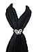 C-More Elegant Pashmina Silk Blend Soft Wrap Scarf Shawl For Women -30+ Solid Colors (Charcoal Grey)