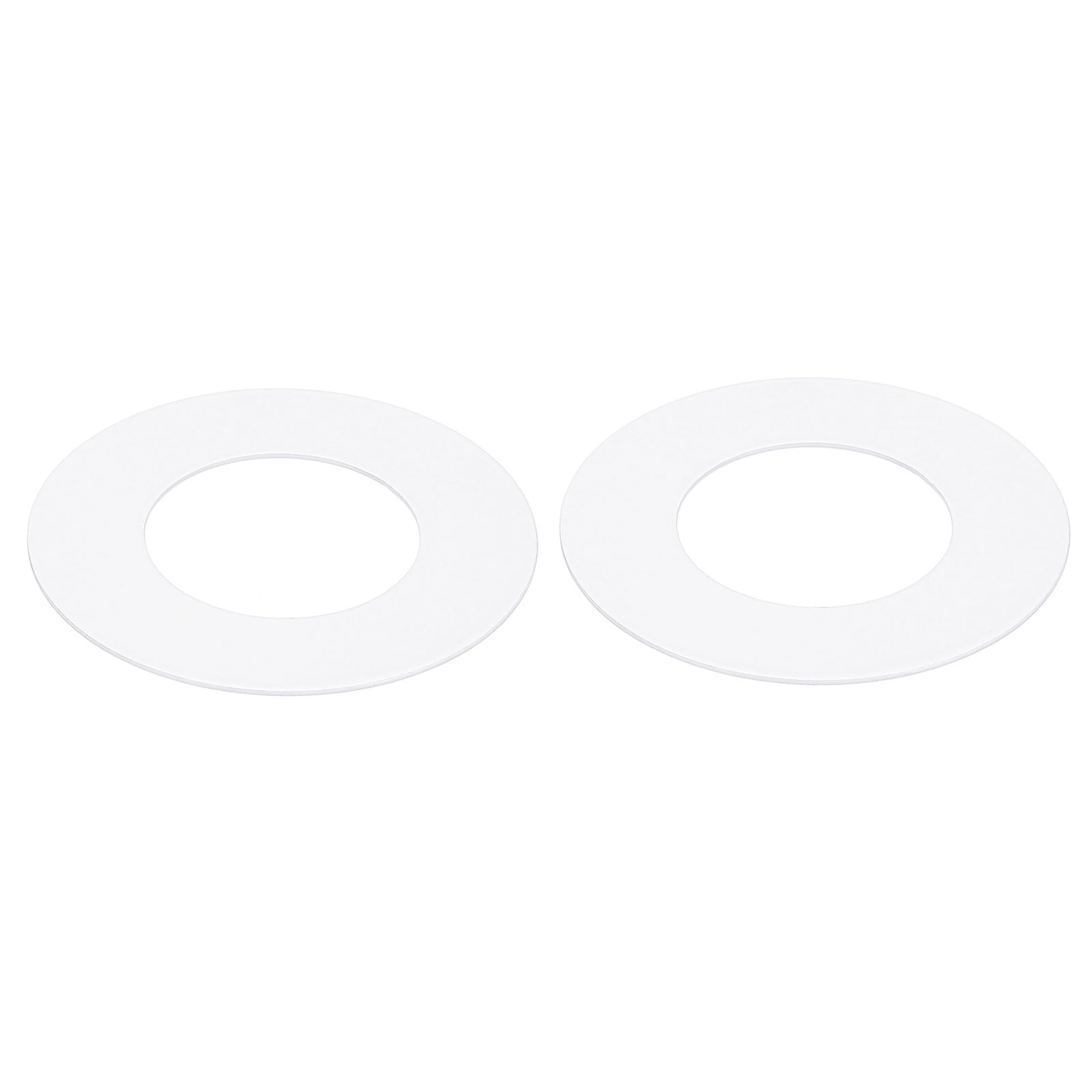 PATIKIL Metal Goof Trim Ring, 2 Pcs 2.6" OD x 1.38" ID White Recessed Light Cover Ring for Recessed Can Downlight, Living Room, Bedroom, Kitchen, Bathroom, Outdoor