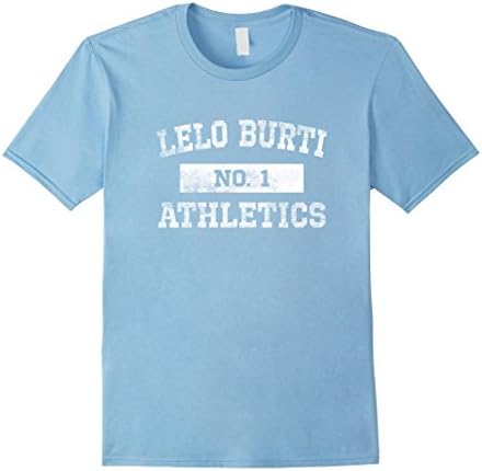 Mens Lelo Burti Athletics T Shirt No. 1 Distressed Medium Baby Blue