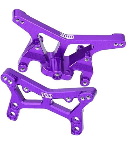 Kit De Aluminio 7075 Color Morado Para LOSI 1/24 Micro-B 2WD Buggy: Bloques De Dirección Frontales, Manguetas Y Bujes Traseros, Mejora De Precisión Y Durabilidad