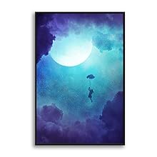 signwin Framed Canvas Wall Art Clouds and Colors Canvas Prints Home Artwork Decoration for Living Room,Bedroom - 16x24 inches
