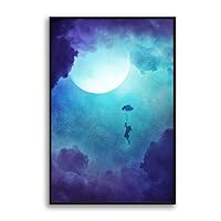 Framed Canvas Wall Art Clouds and Colors Canvas Prints Home Artwork Decoration for Living Room,Bedroom - 16x24 inches