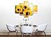 PulsatingFingertip-5 Panel No Framed Rolled Sunrise Landscape Oil Painting Modern Sunflower Picture Canvas Prints for Living Room Décor No Frame
