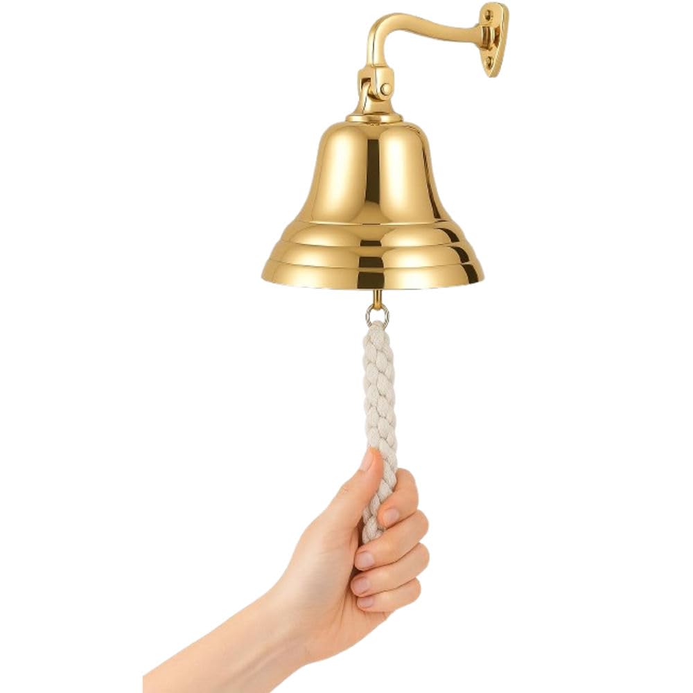 Assorted Collections Last Orders Brass Bell Wall Mounted Nautical Themed Ship Bell Ringer Maritime Marine, Boat, School, Dinner, Santa bell Reception, Wall Hanging Door Bell, Home Bar, Pub Decor