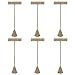 Ikee Design 6-Pack 6.75” Tall - Burlap Linen Earring T Stand T Shape Showroom &Tradeshow Showcase Displays (1 1/8