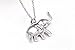 Angel caller Lucky Gift 925 Sterling Silver Polished Cute Elephant Necklace Rolo Chain 18''