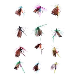 Lioobo Mouches Sèches Leurres Artificiels Simulation De Mouche De Papillon Comme Des Appâts De Pêche Comme Des Appâts Sous Des Appâts Bass Saumon Truites Avec Boîte