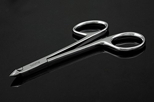 SUVORNA 4 inch Professional Grade Stainless Steel Cuticle Nail Nipper/Nail Trimmer, Nail Art Clipper with Scissor Shape…