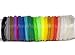 3D Pen Filament Refills 1.75mm PLA - mega Pack of 21 Different Vibrant Colors - 20 feet Each for a Total of 420 Linear feet.