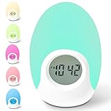 ICODE Sports Alarm Clock for Kids with Soft LED Color Changing Night Light,Nursery Clock, Toys for Kids, Birthday Gifts for Boys &Girls