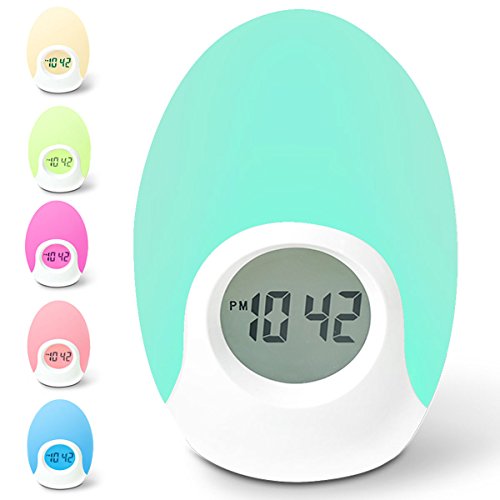 ICODE Sports Alarm Clock for Kids with Soft LED Color Changing Night Light,Nursery Clock, Toys for Kids, Birthday Gifts for Boys &Girls