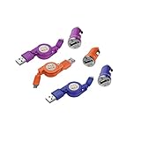 3 Packs Retractable USB Car Charger Micro USB for Samsung Galaxy S7 Edge/ S8 / S6 / S5 / Note / J5 / J3 / A3 / S4 / J7