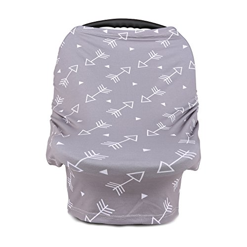 BORITAR Baby Arrow Set(Baby Blanket+Baby Changing Pad Covers+Baby Crib Sheets+Car Seat Cover Canopy+Minky Nursing Pillow Covers) 5Pack