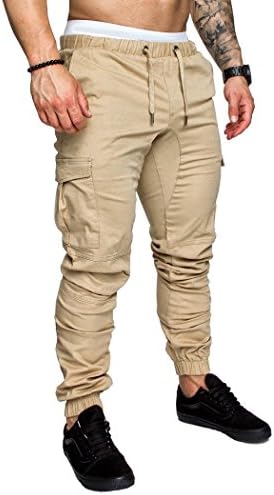 Aurorao Herren Cargo Jogger Chino Stretch Hose Jogg Jeans Sweatpants Sweathose
