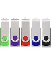 RAOYI 64GB USB Stick Flash Drive 64GB 5 Pack USB 2.0 Thumb Drive USB Key Memory Sticks 64GB USB Drives (64G, 5 Mixed Colors: Black Red Blue Green Purple)