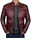 Blingsoul Red Leather Jacket for Men | [1100101] Johnson Real Maroon, XS