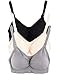 Caramel Cantina 3 Pack Nursing Maternity Soft Support Bra (Small, Basics)