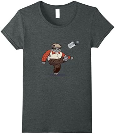 Womens Dog eat Doug: Hemingway's Cat Large Dark Heather