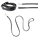 Mighty Paw Dog Leash and Collar - Distressed Genuine Leather - Suitable for All Pet Sizes - Leather Leash - Premium Quality Dog Leash - 5 ft Soft Leather Leash - Modern Dog Collar Leash - Black