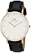 Daniel Wellington Women's 0951DW Classy Sheffield Stainless Steel Watch With Black Leather Band
