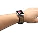 iStrap Compatible/Replacement for Apple Watch 42mm 38mm 40mm 44mm Handmade Asso Padded Leather Black PVD Clasp Watch Bands Strap for iwatch Series 4 Series 3 Series 2 Series 1