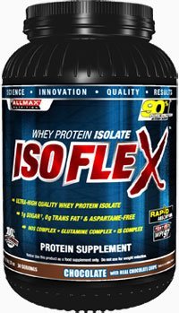 ALLMAX ISOFLEX Whey Protein Isolate, 90% Pure Protein, Amazing Taste, Chocolate Flavor, 2 Pound