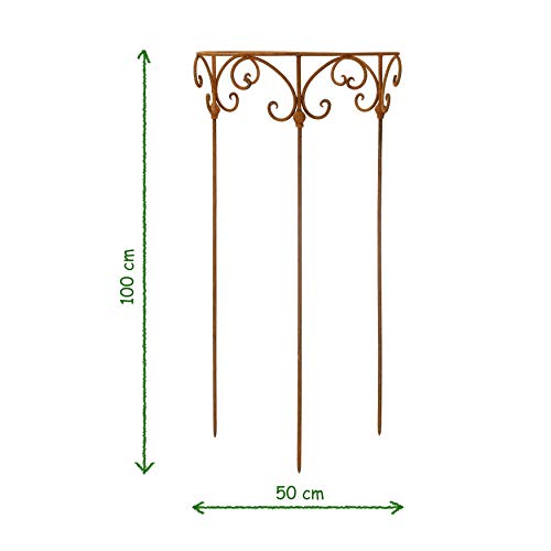 Staudenhalter 50cm Strauchhalter Staudenbinder rund Rankhilfe Stütze Pflanzen Metall Eisen Rost Deko – Bild 7