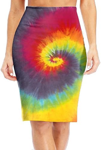 Design Of Color Hippie Whirl Pattern Women's Fashion Printed Pencil Skirt