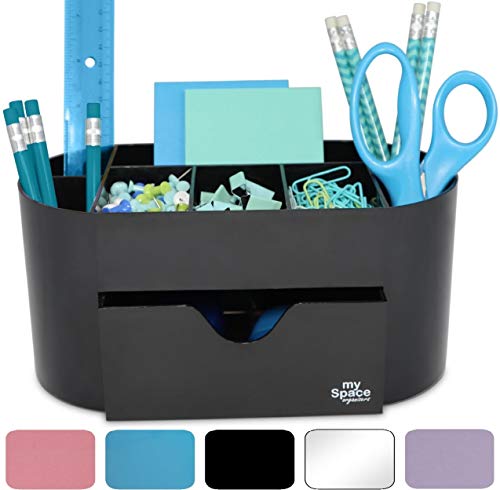 Acrylic-Desk-Organizer-for-Office-Supplies-and-Desk-Accessories-Pen-Holder-Black-Office-Organization-Desktop-Organizer-for-Room-College-Dorm-Home-School-Black