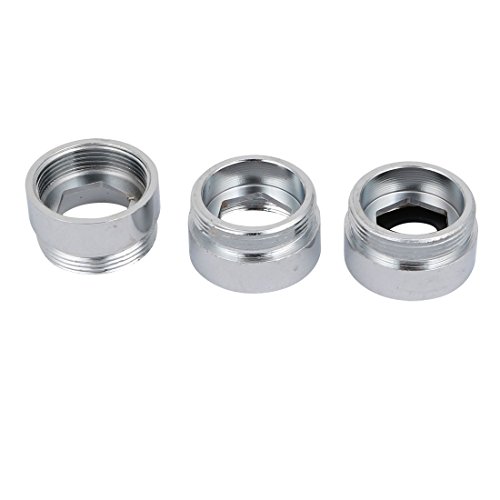 uxcell 3pcs M22 Male to M20 Female Thread Metal Faucet Adapt
