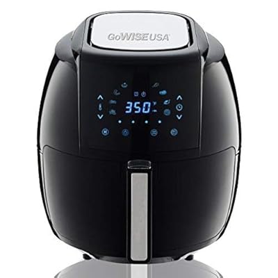 GoWISE USA 1700-Watt 5.8-QT 8'i 1 arada Dijital Hava Frit&ouml;z ve Hava Frit&ouml;z Kitabınız i&ccedil;in 50 Tarif ( Siyah )