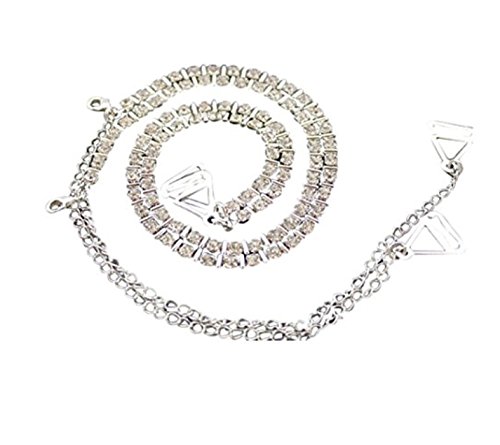 Vn Trends Beautiful Single Row Clear Crystal Diamante And Silver