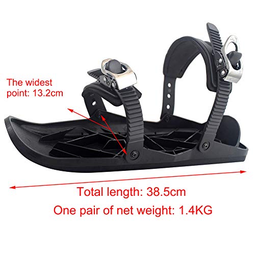 image for WDDH Mini Ski Skates for Snow,Outdoor Adjustable Skiing Mini Sled for 