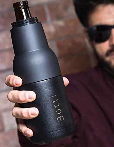 Bottl Beer bottle Insulator Can Cooler - Metal Vacuum Insulated Double Walled Stainless Steel Beer Bottle and Can Holder With Bottle Opener - Eco Friendly and BPA Free