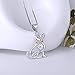 Angel caller Christmas Real Sterling Silver Cubic Zircon Cute Wolf Dog Pendant necklace Gift Box Chain (Wolf dog)