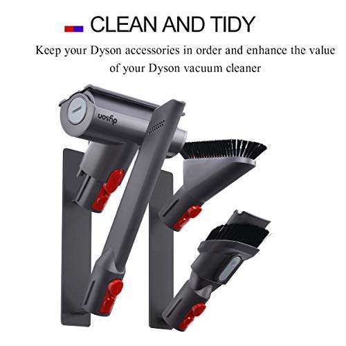 XIGOO Docks Station Accessory Holders Fit for Dyson V10 V8 V7 V6 Cordless Vacuum Cleaner, Self Adhesive Accessories for Dyson Vacuum - Thumbnail 5
