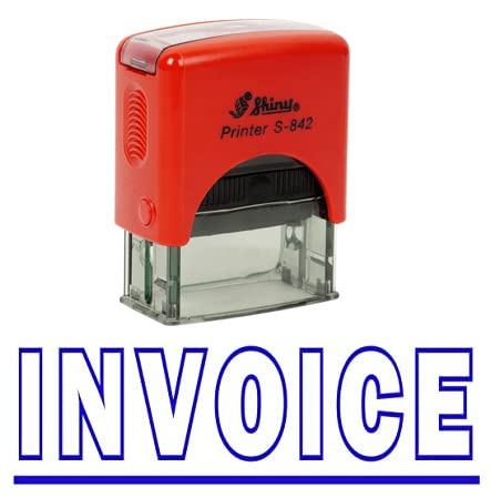 Printtoo Invoice Self Inking Rubber Stamp Office Stationary Custom Shiny Stamp