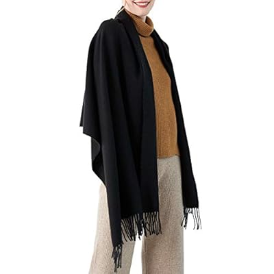 CARESEEN Solid Womens Large Soft Pashmina Scarf Cashmere Feel Shawls Wrap Stole Warm Winter Scarves CARESEEN Solid Womens Large Soft Pashmina Scarf Cashmere Feel Shawls Wrap Stole Warm Winter Scarves