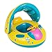 Wishliker Inflatable Baby Toddler Pool Float Swimming Ring with Sun Canopy for The Age 6-36 Months