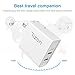 4-port USB Fast Wall Charger (40Watt) w/I+power High speed chip& foldable travel plug, Tizon Voyage for iPhone X, 8/8Plus, 7/7Plus, iPad Pro/Air 2, iPad mini 3,Samsung S8/S7/Edge/Plus&more