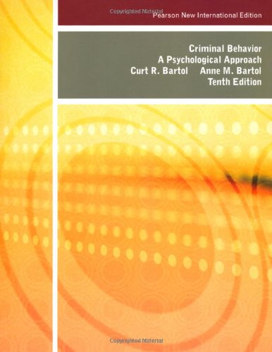 Download Criminal Behavior: Pearson New International Edition A Psychological Approach