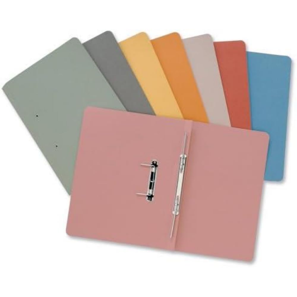 Exacompta - Ref 348-PNKZ - Guildhall - Pocket Spiral File, 315gsm Heavyweight Manilla, Holds A4 & Foolscap Documents, Left Hand Pocket, Blue Angel Certified - Pink, Pack of 50