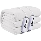 Electric Heated Mattress Pad 60" * 80" Queen Size, Dual Control 4 Heating Levels & 10 Hours Auto Off, Soft Lightweight Sherpa